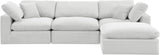 Comfy Cream Velvet Modular Sectional 189Cream-Sec4A Meridian Furniture