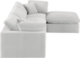 Comfy Cream Velvet Modular Sectional 189Cream-Sec4A Meridian Furniture