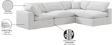 Comfy Cream Velvet Modular Sectional 189Cream-Sec4B Meridian Furniture