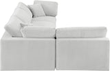 Comfy Cream Velvet Modular Sectional 189Cream-Sec4B Meridian Furniture