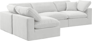 Comfy Cream Velvet Modular Sectional 189Cream-Sec4B Meridian Furniture