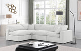 Comfy Cream Velvet Modular Sectional 189Cream-Sec4B Meridian Furniture