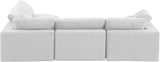 Comfy Cream Velvet Modular Sectional 189Cream-Sec4B Meridian Furniture