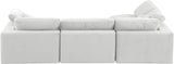 Comfy Cream Velvet Modular Sectional 189Cream-Sec4B Meridian Furniture