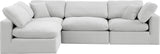 Comfy Cream Velvet Modular Sectional 189Cream-Sec4B Meridian Furniture