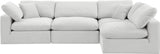 Comfy Cream Velvet Modular Sectional 189Cream-Sec4B Meridian Furniture