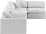 Comfy Cream Velvet Modular Sectional 189Cream-Sec4B Meridian Furniture