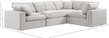 Comfy Cream Velvet Modular Sectional 189Cream-Sec4C Meridian Furniture