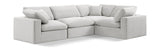 Comfy Cream Velvet Modular Sectional 189Cream-Sec4C Meridian Furniture