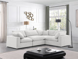 Comfy Cream Velvet Modular Sectional 189Cream-Sec4C Meridian Furniture