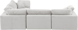 Comfy Cream Velvet Modular Sectional 189Cream-Sec4C Meridian Furniture