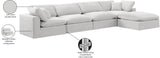 Comfy Cream Velvet Modular Sectional 189Cream-Sec5A Meridian Furniture