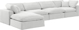 Comfy Cream Velvet Modular Sectional 189Cream-Sec5A Meridian Furniture