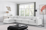 Comfy Cream Velvet Modular Sectional 189Cream-Sec5A Meridian Furniture