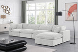 Comfy Cream Velvet Modular Sectional 189Cream-Sec5A Meridian Furniture