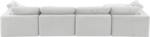Comfy Cream Velvet Modular Sectional 189Cream-Sec5A Meridian Furniture
