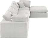 Comfy Cream Velvet Modular Sectional 189Cream-Sec5A Meridian Furniture