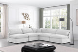 Comfy Cream Velvet Modular Sectional 189Cream-Sec5B Meridian Furniture