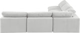 Comfy Cream Velvet Modular Sectional 189Cream-Sec5B Meridian Furniture