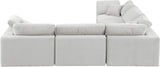 Comfy Cream Velvet Modular Sectional 189Cream-Sec5C Meridian Furniture