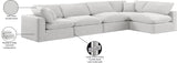 Comfy Cream Velvet Modular Sectional 189Cream-Sec5D Meridian Furniture