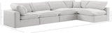 Comfy Cream Velvet Modular Sectional 189Cream-Sec5D Meridian Furniture