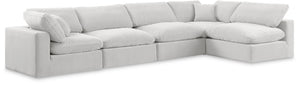 Comfy Cream Velvet Modular Sectional 189Cream-Sec5D Meridian Furniture