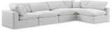 Comfy Cream Velvet Modular Sectional 189Cream-Sec5D Meridian Furniture