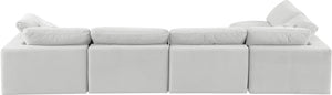 Comfy Cream Velvet Modular Sectional 189Cream-Sec5D Meridian Furniture