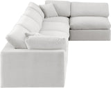 Comfy Cream Velvet Modular Sectional 189Cream-Sec5D Meridian Furniture