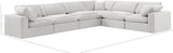 Comfy Cream Velvet Modular Sectional 189Cream-Sec6A Meridian Furniture