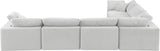 Comfy Cream Velvet Modular Sectional 189Cream-Sec6A Meridian Furniture