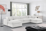 Comfy Cream Velvet Modular Sectional 189Cream-Sec6B Meridian Furniture