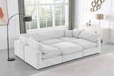 Comfy Cream Velvet Modular Sectional 189Cream-Sec6C Meridian Furniture