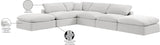 Comfy Cream Velvet Modular Sectional 189Cream-Sec6E Meridian Furniture