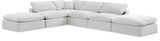 Comfy Cream Velvet Modular Sectional 189Cream-Sec6E Meridian Furniture