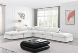 Comfy Cream Velvet Modular Sectional 189Cream-Sec6E Meridian Furniture