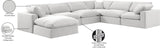 Comfy Cream Velvet Modular Sectional 189Cream-Sec7A Meridian Furniture