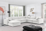 Comfy Cream Velvet Modular Sectional 189Cream-Sec7A Meridian Furniture