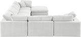 Comfy Cream Velvet Modular Sectional 189Cream-Sec7A Meridian Furniture