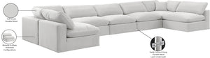 Comfy Cream Velvet Modular Sectional 189Cream-Sec7B Meridian Furniture