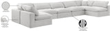 Comfy Cream Velvet Modular Sectional 189Cream-Sec7B Meridian Furniture