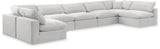 Comfy Cream Velvet Modular Sectional 189Cream-Sec7B Meridian Furniture