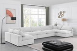 Comfy Cream Velvet Modular Sectional 189Cream-Sec7B Meridian Furniture