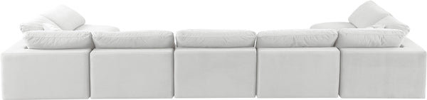 Comfy Cream Velvet Modular Sectional 189Cream-Sec7B Meridian Furniture