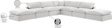 Comfy Cream Velvet Modular Sectional 189Cream-Sec7C Meridian Furniture