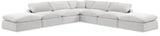 Comfy Cream Velvet Modular Sectional 189Cream-Sec7C Meridian Furniture