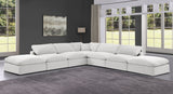 Comfy Cream Velvet Modular Sectional 189Cream-Sec7C Meridian Furniture