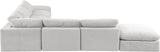 Comfy Cream Velvet Modular Sectional 189Cream-Sec7C Meridian Furniture