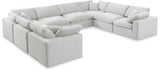 Comfy Cream Velvet Modular Sectional 189Cream-Sec8A Meridian Furniture